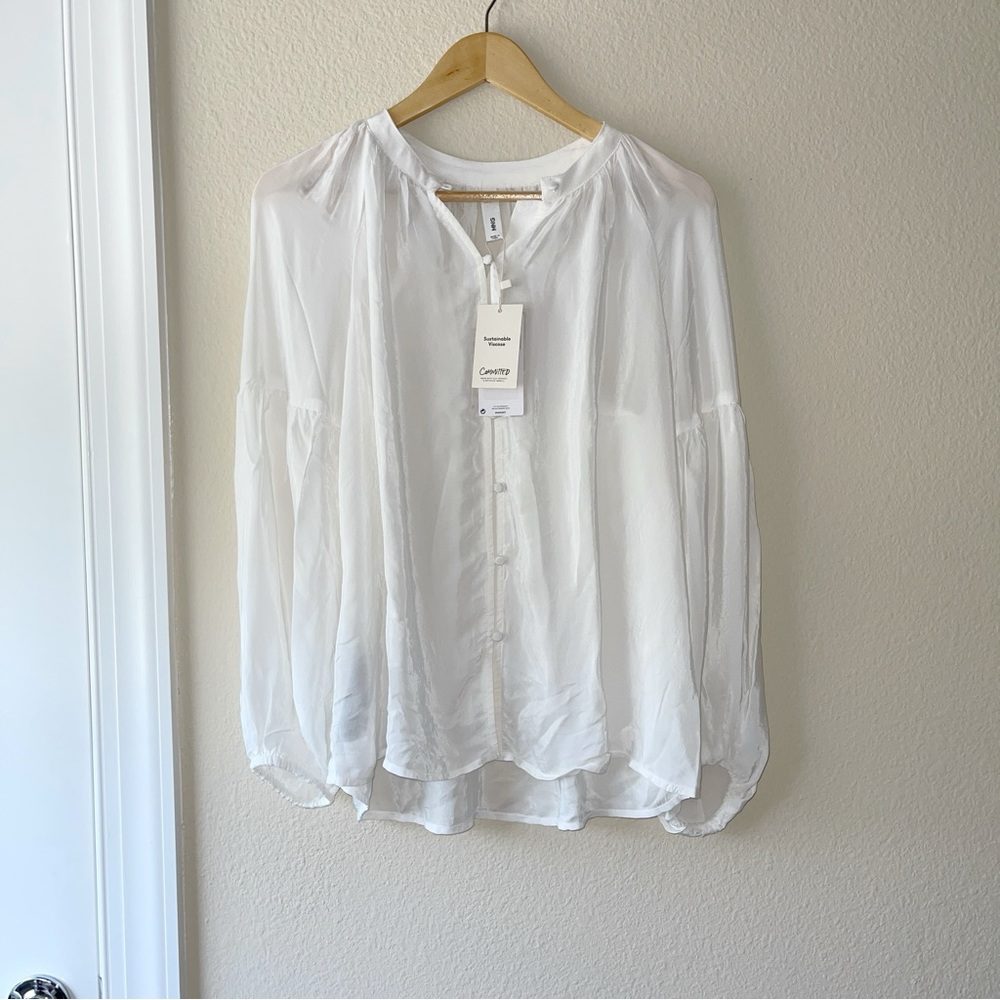 NWT Mango Blouse - White, Size 4